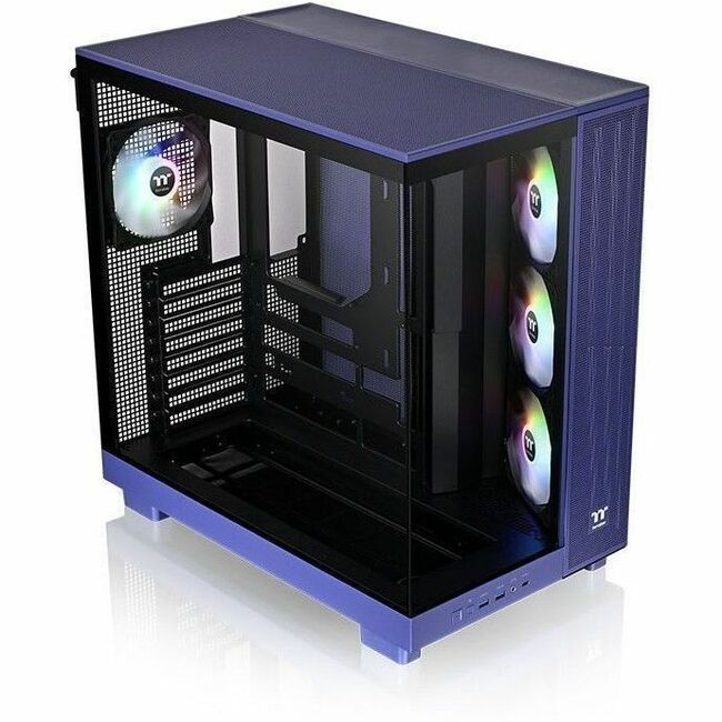 Thermaltake View 380 XL TG ARGB Future Dusk Mid Tower Gaming PC Case with Tempered Glass Panels and ARGB Fans