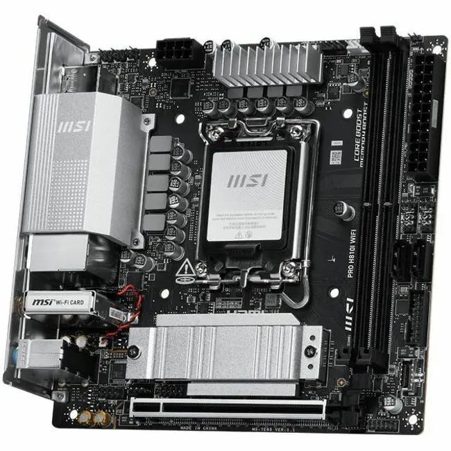 MSI PRO H810I WIFI Mini ITX Gaming Desktop Motherboard with Wi-Fi 7 and DDR5 Support