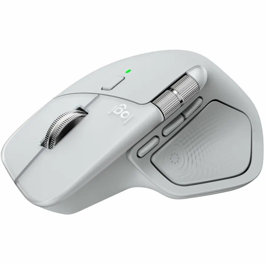 Logitech MX Master 4 for Mac, Ergonomic Bluetooth Mouse with Advanced Performance Haptic Feedback, Ultra-Fast Scrolling, USB-C Charging, MacOS, iPadOS, Windows - white silver