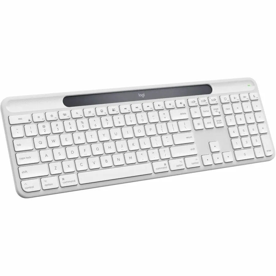 Logitech Signature Slim Solar+ Keyboard for Mac – Solar & Artificial Light Powered, Durable Battery, Customizable Action Keys, Bluetooth Connectivity, White