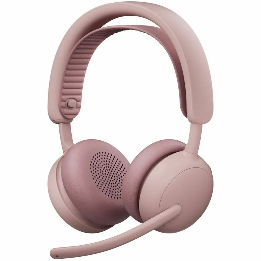 Logitech Zone Wireless 2 ES - Noise-Canceling Wireless Headset with Adaptive Hybrid ANC, Bluetooth, Rose