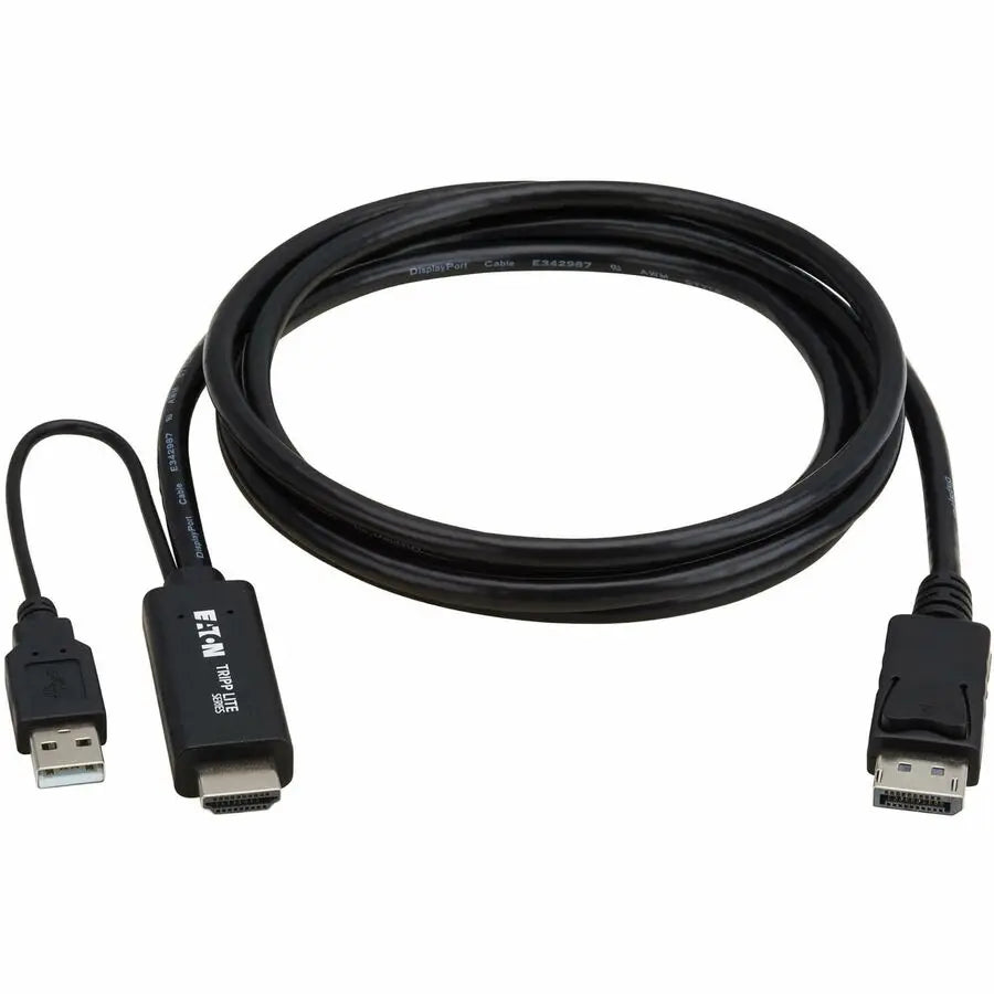 Tripp Lite series HDMI to DisplayPort Active Adapter Cable (M/M) - 4K 60 Hz, USB Power, Black, 1 m