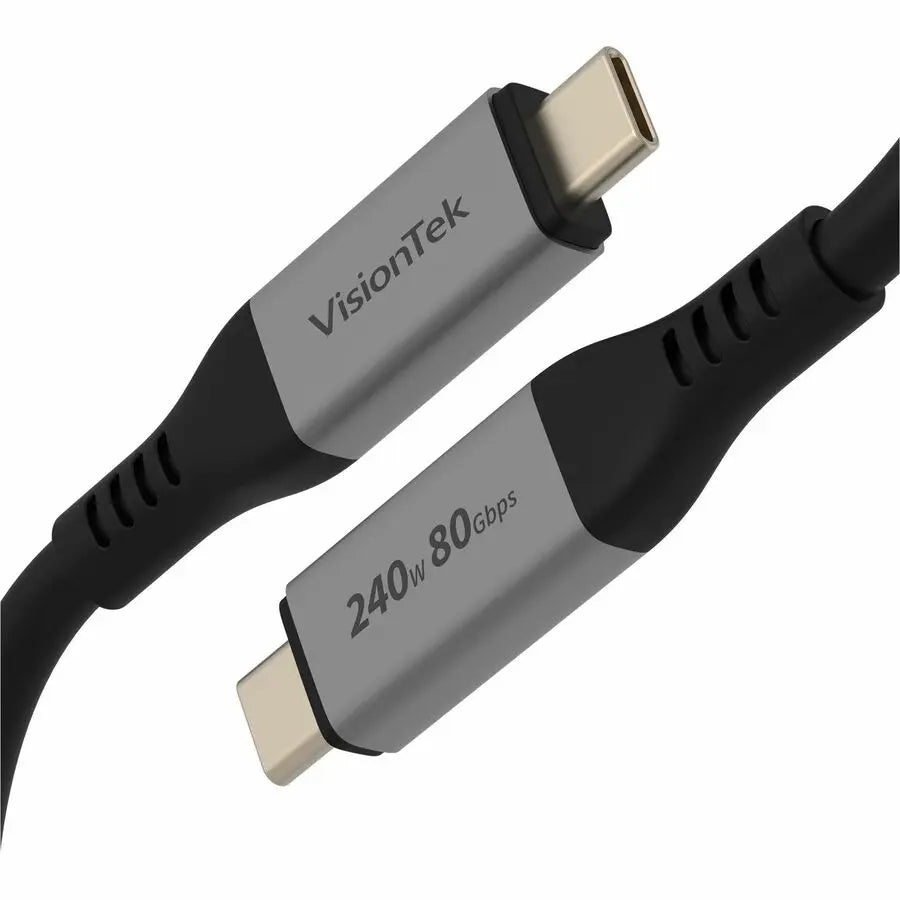 VisionTek USB4 80Gbps 240W Cable (1.5m) – High-Speed Data, Power, and Video Connectivity