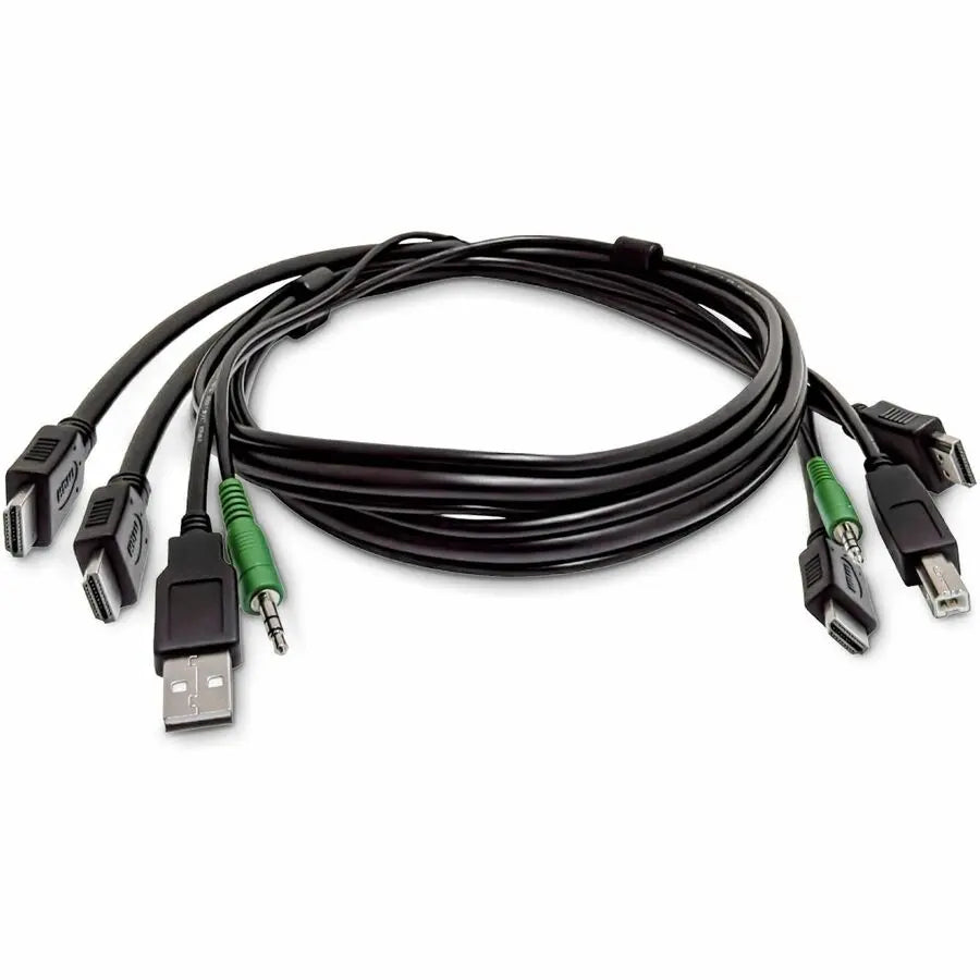 StarTech.com 10ft Dual HDMI KVM Cable with USB 2.0 and Audio - Universal Compatibility & TAA Compliant