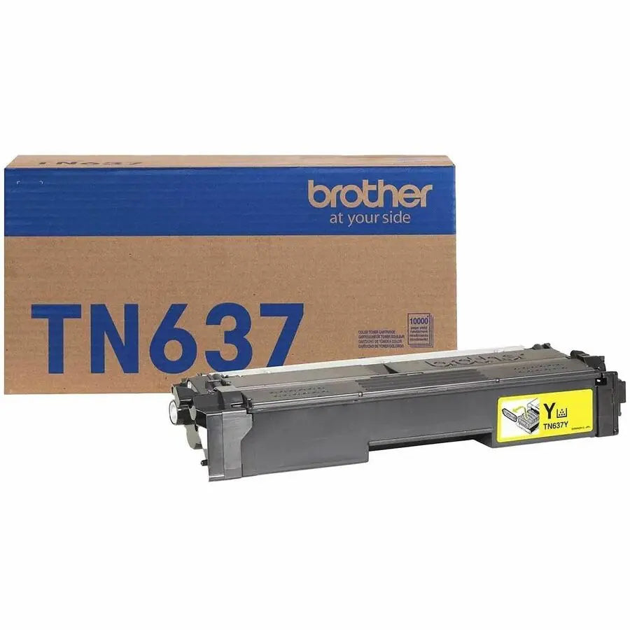 Brother TN637Y Original Ultra High-Yield Yellow Toner Cartridge for Brother Color Laser Printers