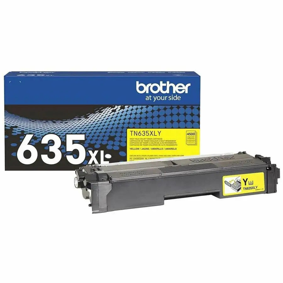 Brother TN635XLY High Yield Yellow Laser Toner Cartridge for Brother Color Printers