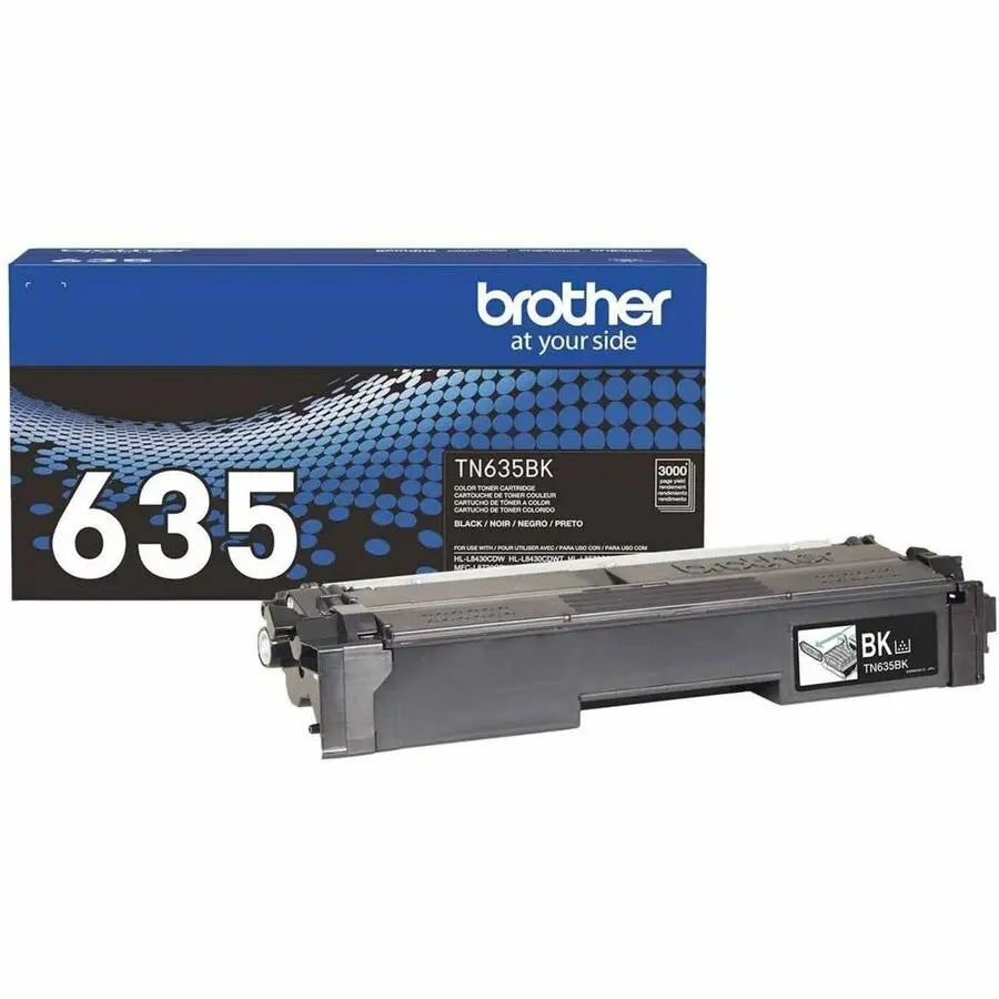 Brother TN635BK Original Standard Yield Black Laser Toner Cartridge for Brother Printers
