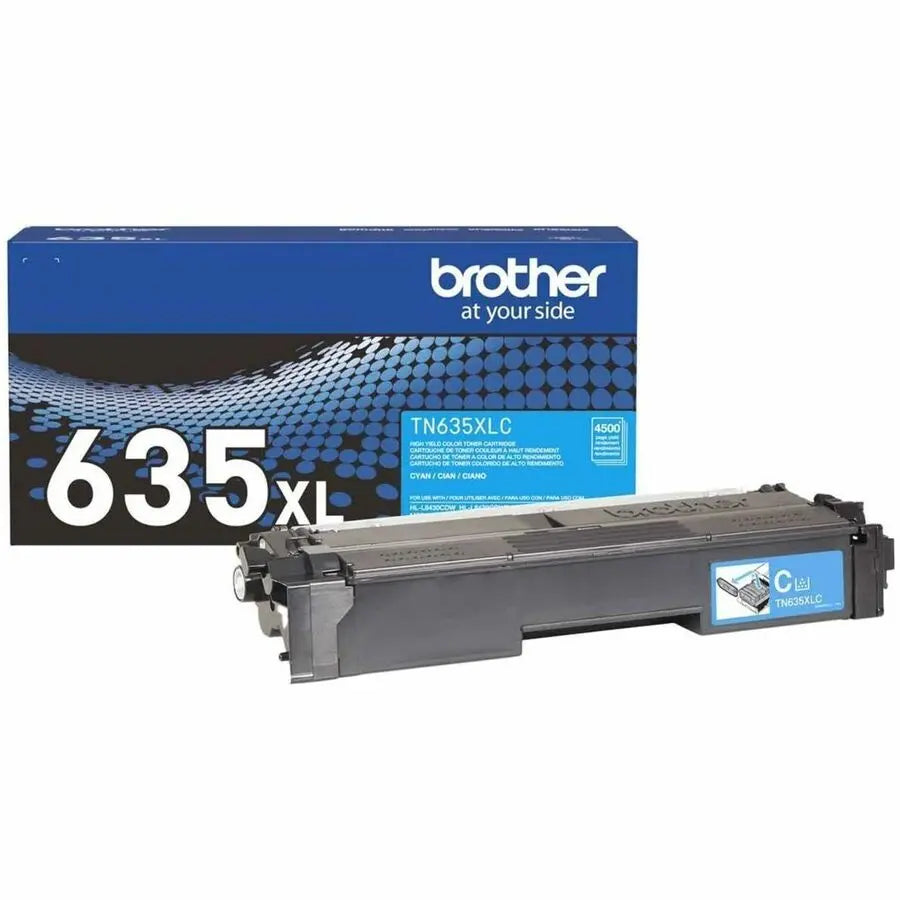 Brother Original High-Yield Cyan Toner Cartridge TN635XLC for Brother Color Laser Printers