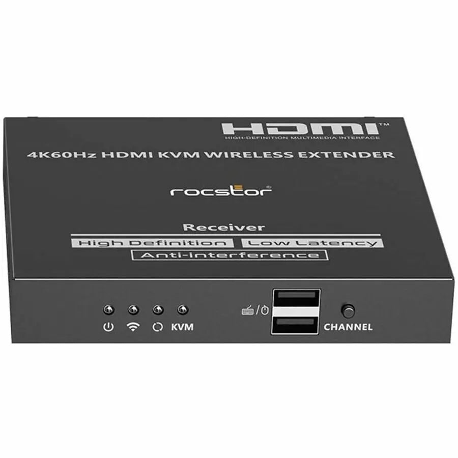 Rocstor TrueReach TR22 Wireless HDMI and KVM Receiver - 4K Ultra HD Streaming with Scalable Flexibility