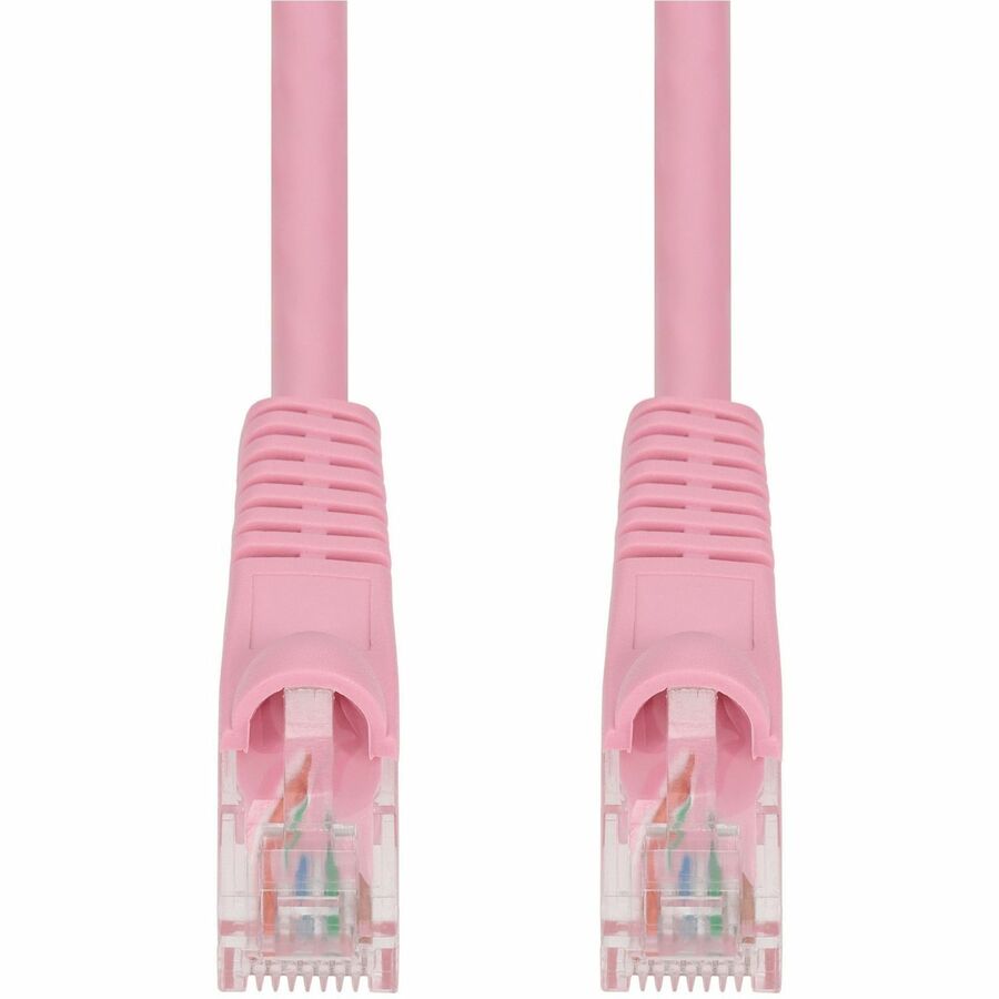 AddOn 75ft Pink CAT 6 PVC Ethernet Cable with Snagless Bubble Boot RJ-45 Male-to-Male