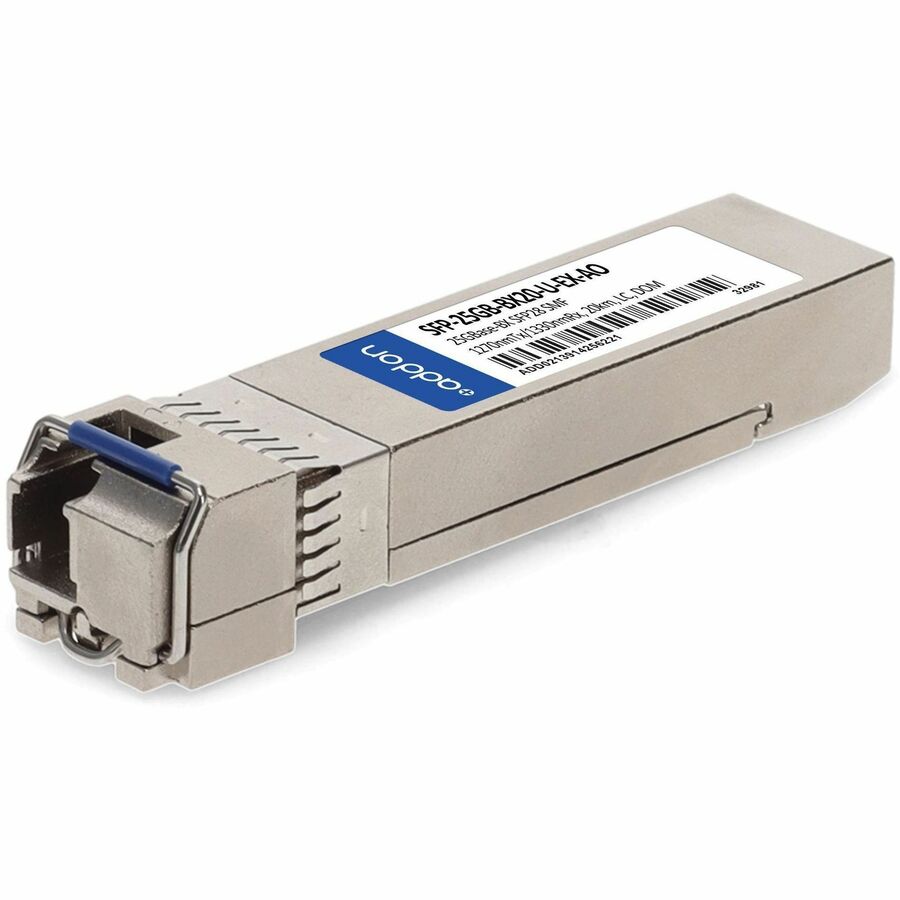 AddOn Extreme Networks Compatible SFP28 Transceiver (SFP-25GB-BX20-U-EX-AO) – 25GBase-BX, 20km, Single-Mode Fiber, TAA Compliant