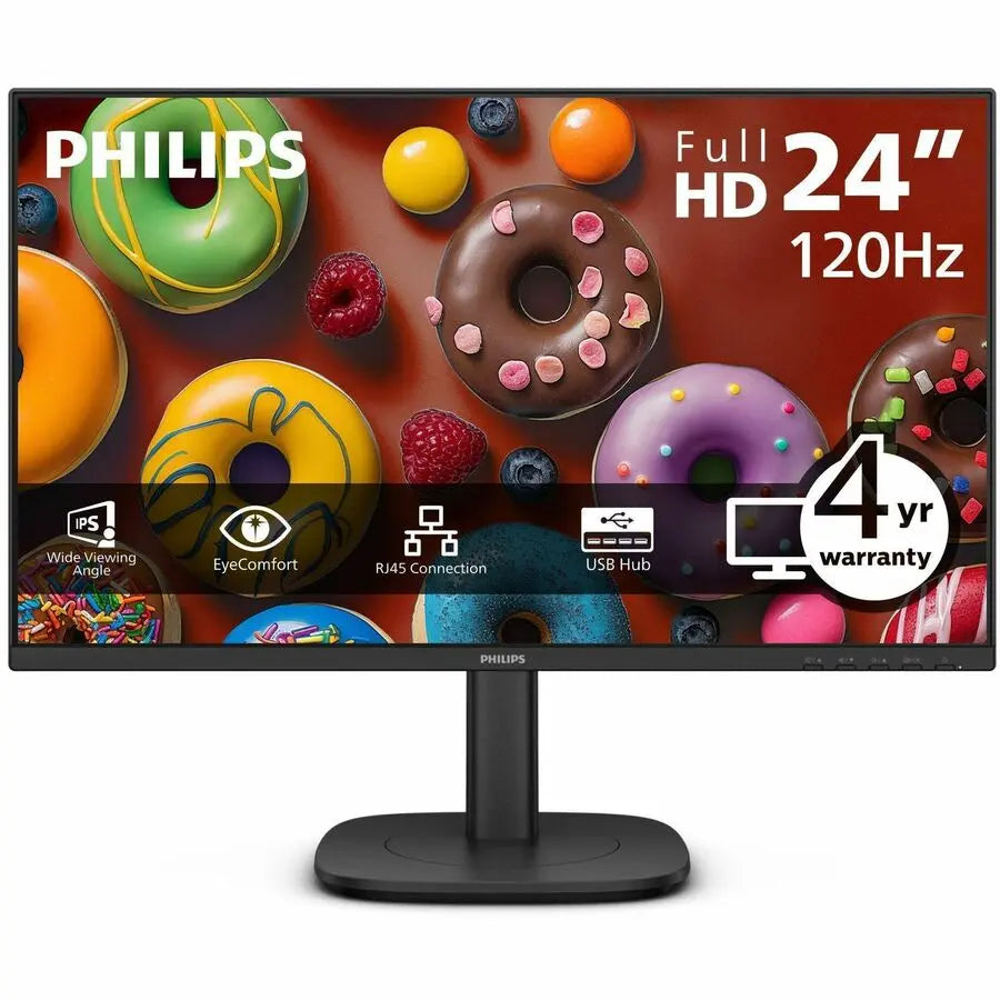 Philips 24B2U3301 23.8-Inch Full HD LED Monitor with HDMI, DisplayPort, and USB-C for Business and Creative Work