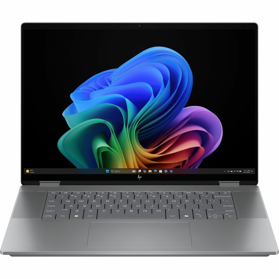 HP OmniBook X Flip 16-inch Touchscreen Convertible Laptop with AMD Ryzen 5 220, 8GB RAM, 512GB SSD – Meteor Silver Aluminum