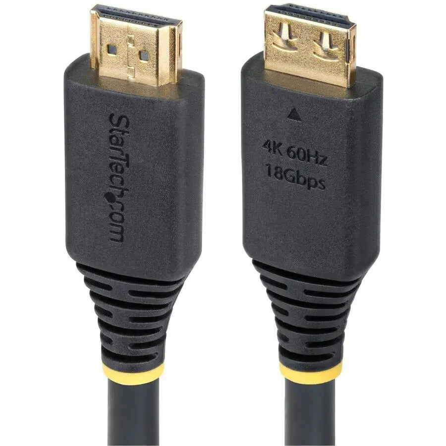StarTech.com HDMI 2.0 Cable with Gripping Connectors - 5m (16.4ft), Supports 4K 60Hz, HDR10, and 18Gbps Bandwidth