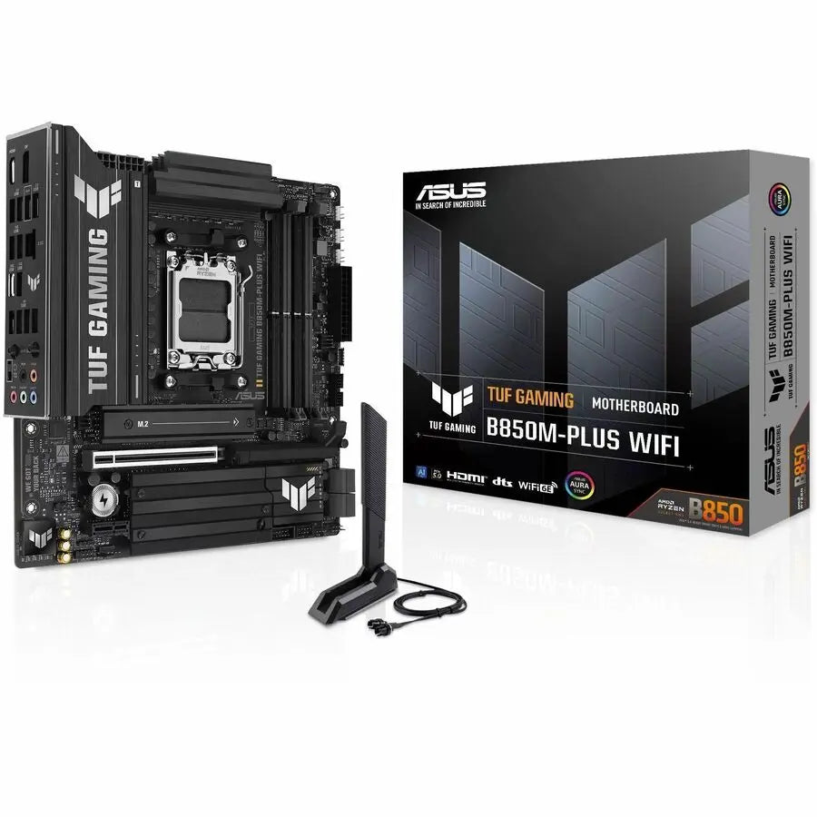 ASUS TUF GAMING B850M-PLUS WIFI7 Micro ATX Gaming Motherboard with AMD B850 Chipset and WiFi 7
