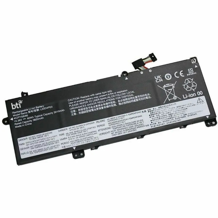 BTI L22B4PE0-BTI Lenovo 15.36V 60Wh 4-Cell Lithium-Ion Notebook Battery for ThinkBook 14 G6 and G7 Series