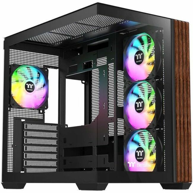 Thermaltake View 380 WS ARGB Mid Tower Chassis – Black with Tempered Glass Panels and ARGB Fans