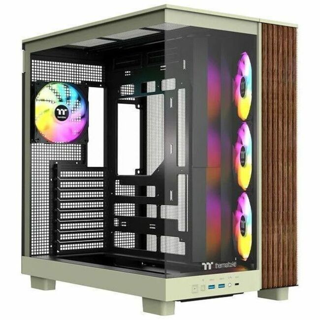 Thermaltake View 380 XL WS ARGB Matcha Green Mid Tower PC Case with Tempered Glass Panels and Support for Up to 360mm Radiators