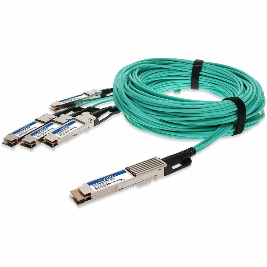 AddOn Fiber Optic Network Cable for Arista and Mellanox, 3M QSFP56 to QSFP-DD Active Optical Cable