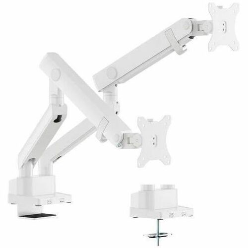 Amer Mounts Hydra HYDRA2B-W Dual Articulating Spring Monitor Arm for 35-Inch Displays in White