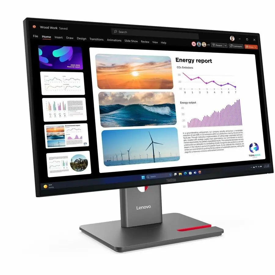 Lenovo ThinkVision P24Q-40 24-inch WQHD LED Monitor with Ergonomic Stand and USB Hub