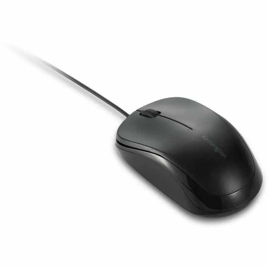 Kensington MY201 Simple Solutions Wired Mouse (TAA) – Reliable 3-Button Ambidextrous USB Mouse for Small to Medium Hands