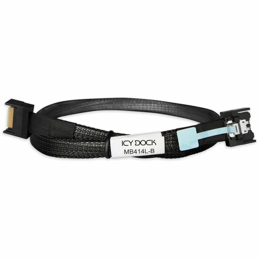 Icy Dock MB414L-B MCIO Data Transfer Cable – 0.5 meters for NVMe and PCIe 5.0 Compatibility