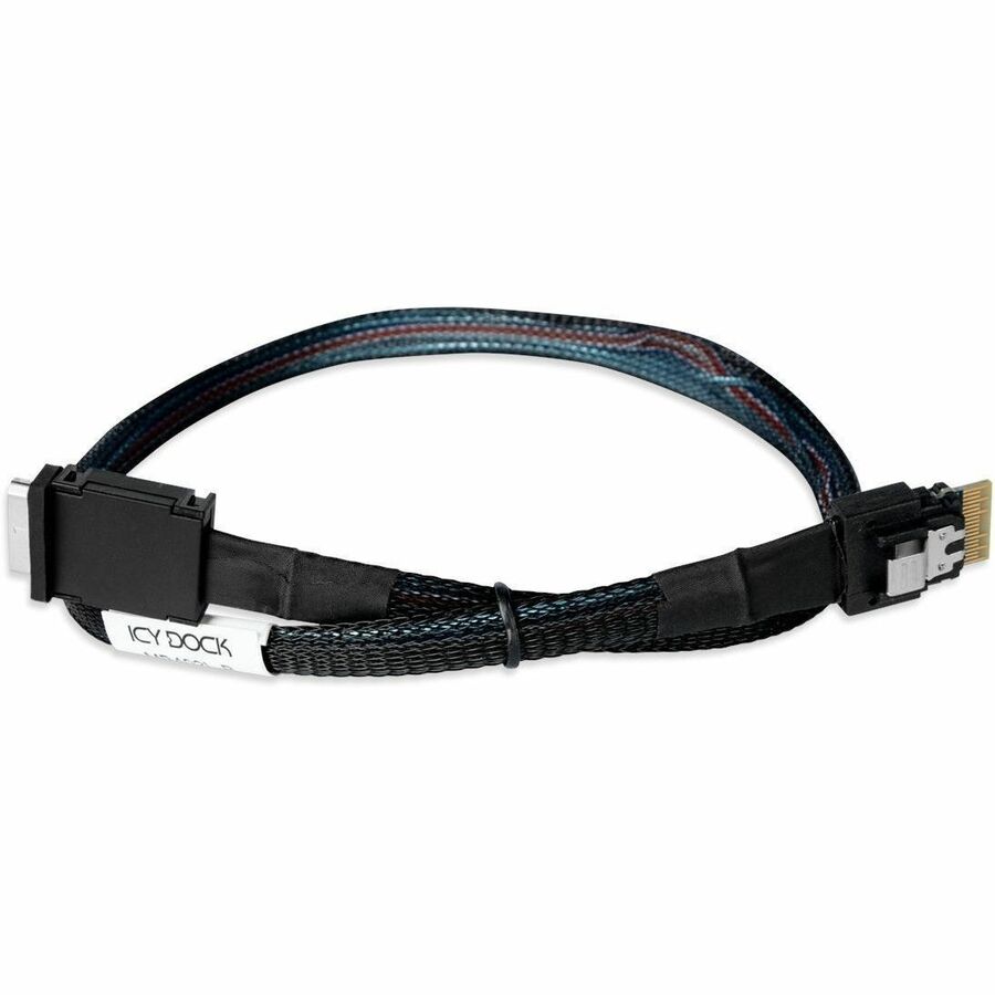 ICY DOCK MB402L-B SlimSAS 4i SFF-8654 to OCuLink 4i SFF-8611 Cable, 19.69-Inch