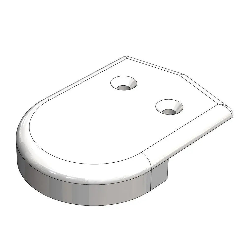 TACO Marine 2-Inch White Rub Rail End Cap (Part F90-0001WN)