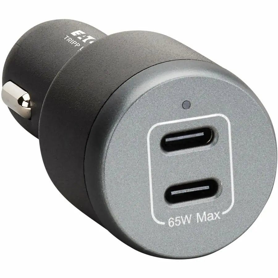 Eaton Tripp Lite Series U280-C02-65W Dual-Port USB Car Charger with Power Delivery 3.1 for Fast Mobile Device Charging