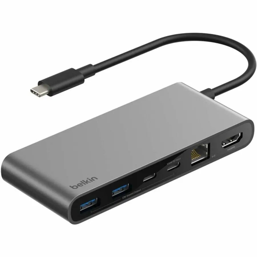 Belkin Connect 8-Port USB-C Hub with 2.5Gb Ethernet and 4K Display for MacBook Pro M4 - Space Gray