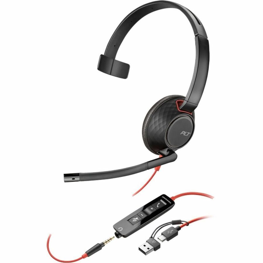 HPI SOURCING - NEW Blackwire 5210 Headset with Noise Isolation and Clear Voice Microphone