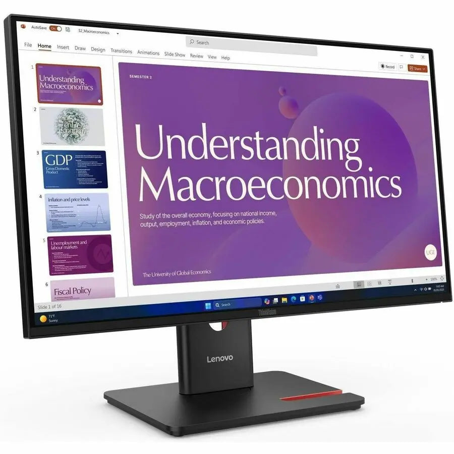 Lenovo ThinkVision T24D-40 23.8-Inch FHD IPS LED Monitor with USB-C and Eye Comfort Certification