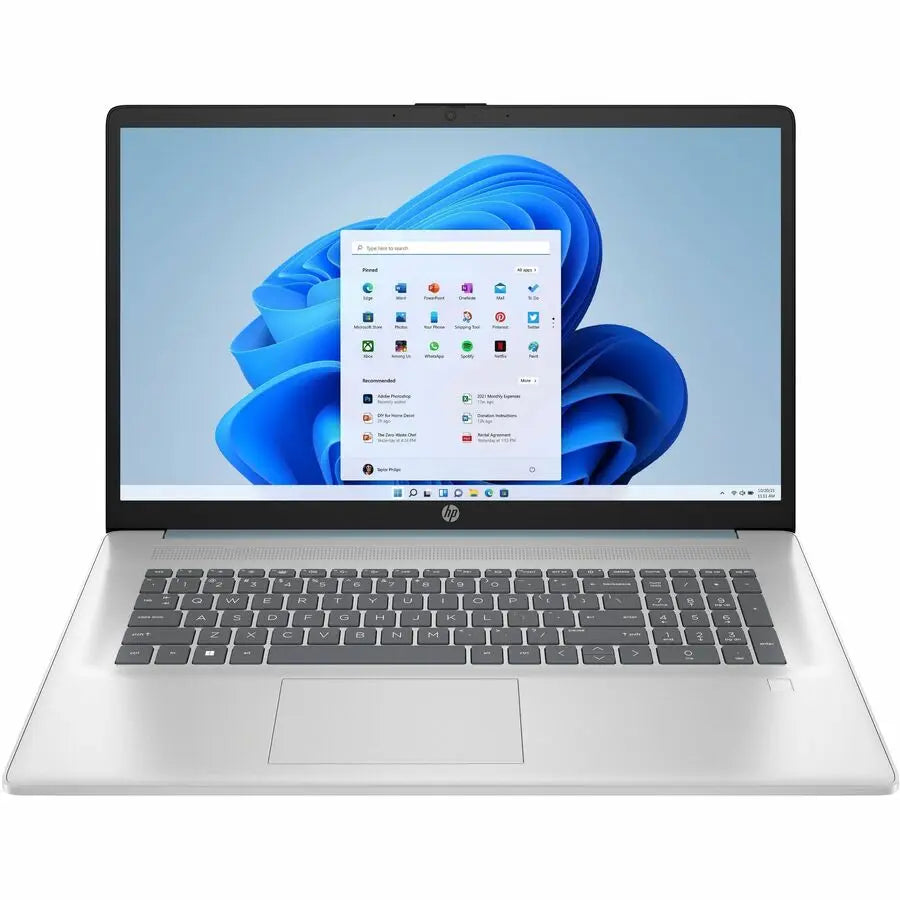 HP 17-cn3142ds 17.3-Inch Touchscreen Notebook with Intel Core N-Series, 4GB RAM, and 128GB SSD in Natural Silver