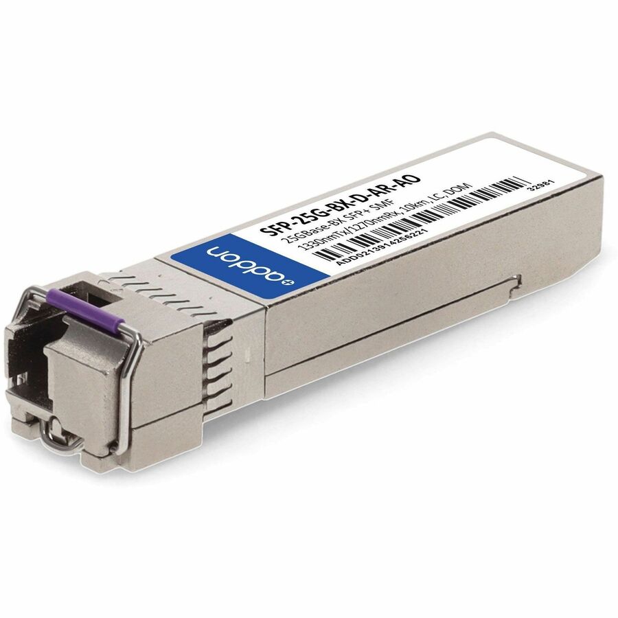 AddOn Arista Networks SFP-25G-BX-D-AR Compatible SFP28 Transceiver for 25GBase-BX over Single-Mode Fiber, 10km, LC Connector
