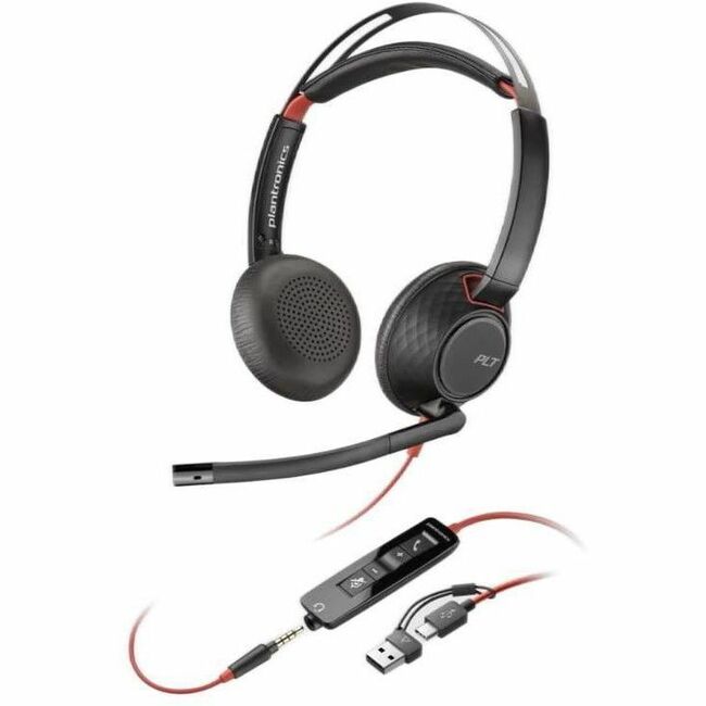 HPI SOURCING - NEW Blackwire C5220 Headset with Noise-Canceling Microphone and Stereo Sound