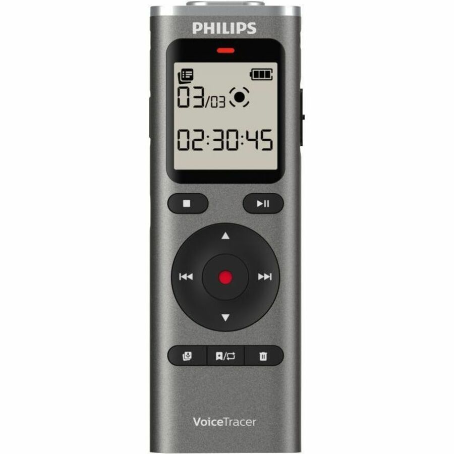 Philips VoiceTracer DVT1170 Digital Voice Recorder with 360° Microphone and Extended Battery Life