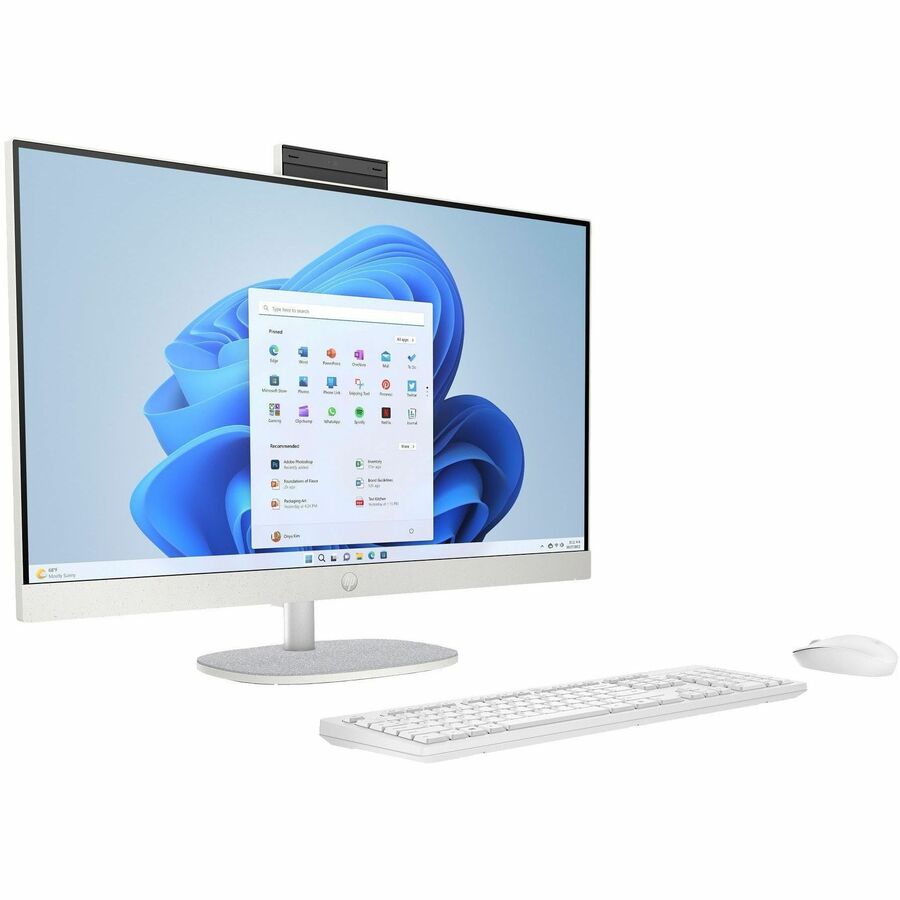 HP 27-cr0089 All-in-One Desktop Computer with 13th Gen Intel Core i5, 16GB RAM, 1TB SSD, 27-Inch Full HD Display - Shell White