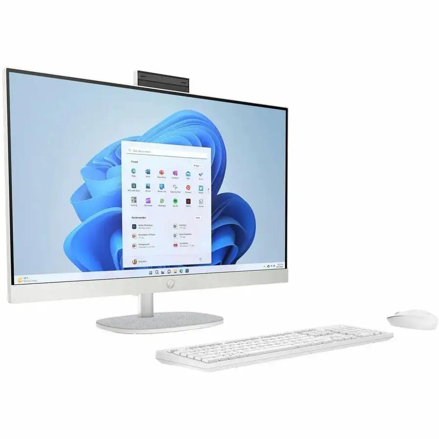 HP 27-cr0089 All-in-One Desktop Computer with 13th Gen Intel Core i5, 16GB RAM, 1TB SSD, 27-Inch Full HD Display - Shell White by HP Inc.
