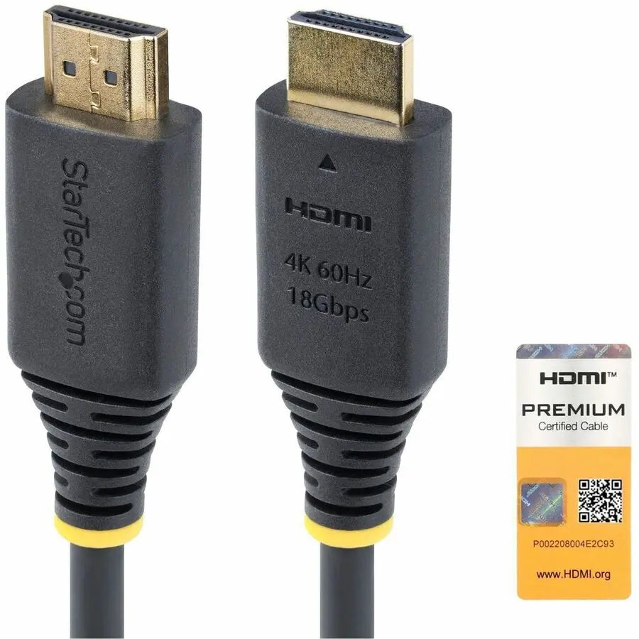 StarTech.com 8ft Premium High Speed HDMI Cable with Ethernet, UHD 4K 60Hz Support (Part #HDMI2-CABLE-4K60-8F)