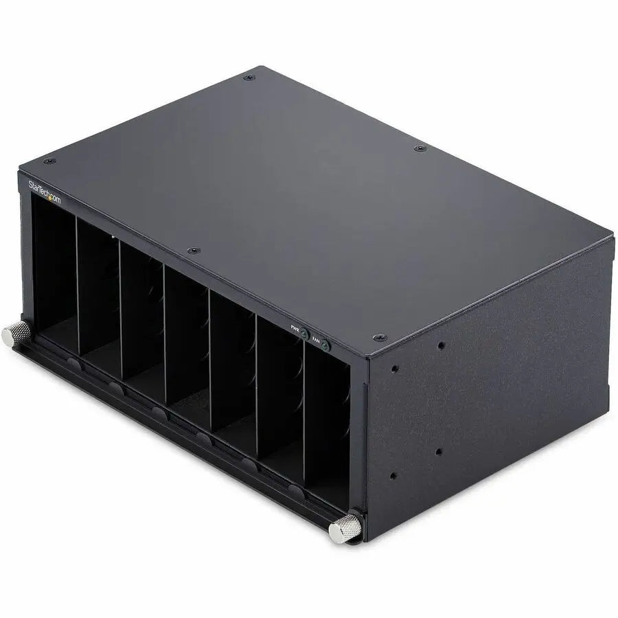 StarTech.com 7-Slot Media Converter Chassis MCM7MEDIACHASSIS for MCM Series - 10 Inch Rack Mount, Hot-Swappable Bays, Dual Cooling Fans