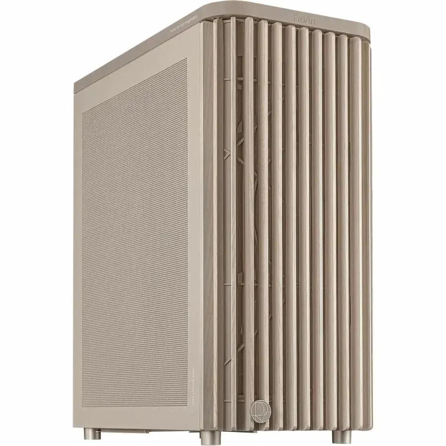 ASUS ProArt PA401 Wood Edition Beige Mesh Panel Computer Case with Optimized Cooling and Elegant Design by ASUS Computer International