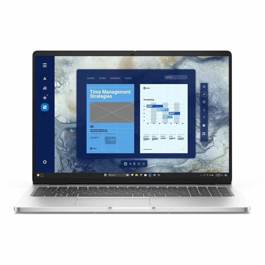 Dell Pro 16 PC16250 16-Inch Notebook with Core Ultra 7 Processor, 32GB RAM, 512GB SSD, and Anti-Glare Screen in Platinum Silver