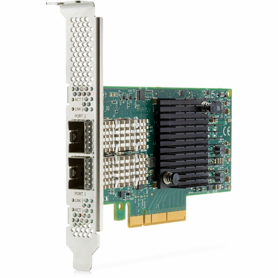 HPE Sourcing Ethernet 10/25Gb 2-Port 640SFP28 Adapter with Dual 25GbE Ports and Optical Fiber Support