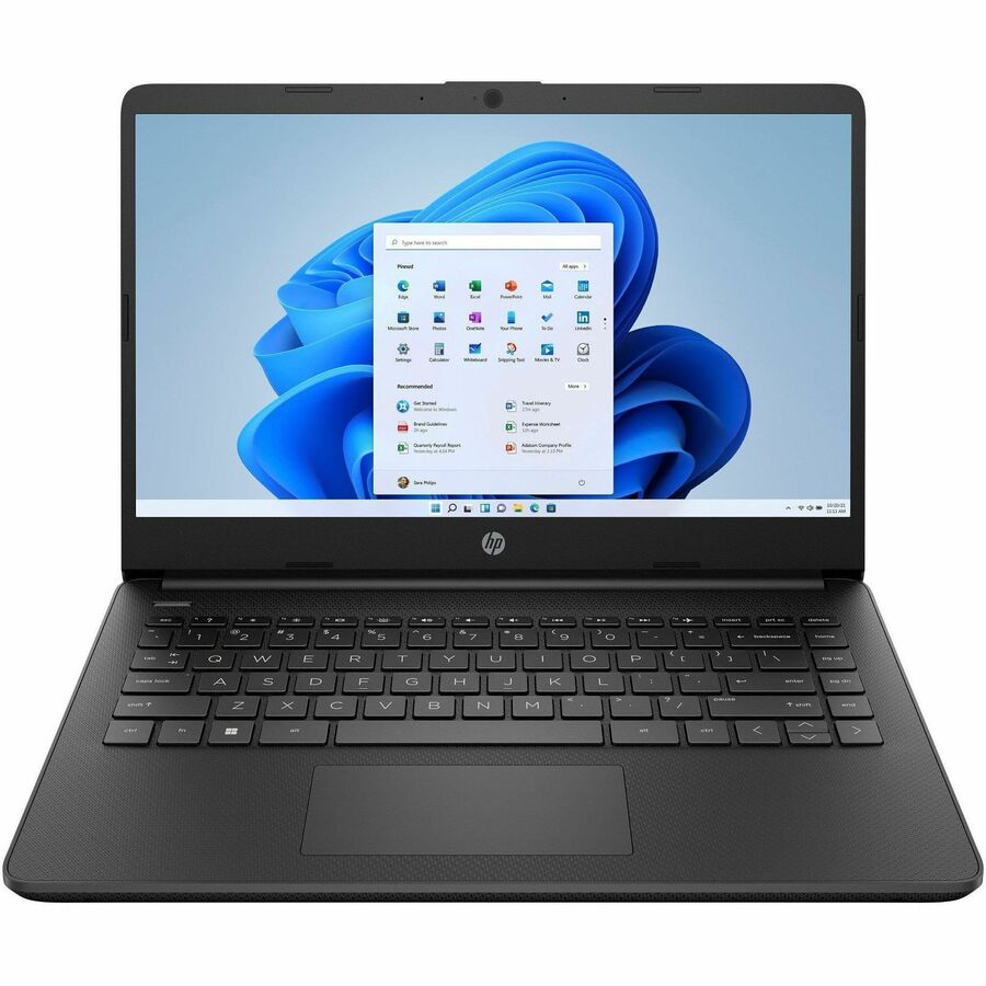 HP 14-dq3110nr 14-inch Refurbished Laptop with Intel Celeron N4500, 4GB RAM, 64GB Storage, Windows 11, Jet Black