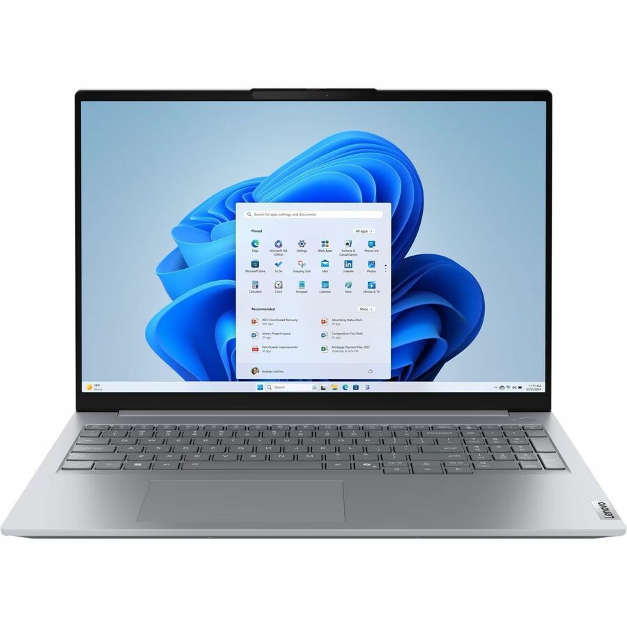 Lenovo ThinkBook 16 G8 IAL Touchscreen Notebook - 16-Inch WUXGA Display, Intel Core Ultra 5 Processor, 16 GB RAM, 1 TB SSD, Arctic Gray