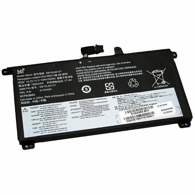 Battery Technology Inc. 00UR891-BTI 15.2V 32Whr 4-Cell Notebook Battery for Lenovo ThinkPad P51S, P52S, T570, T580