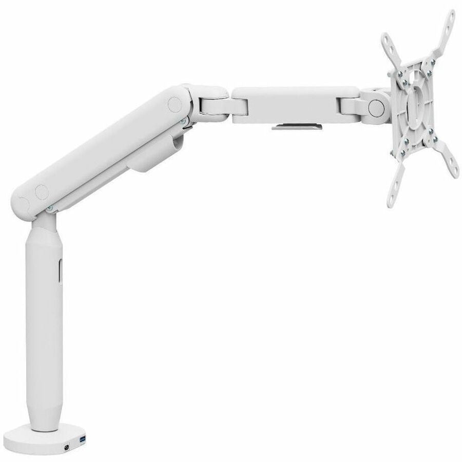 SIIG Single 40-Inch Ultrawide 3-Segment Easel Monitor Arm with USB-C and USB-A Ports - White