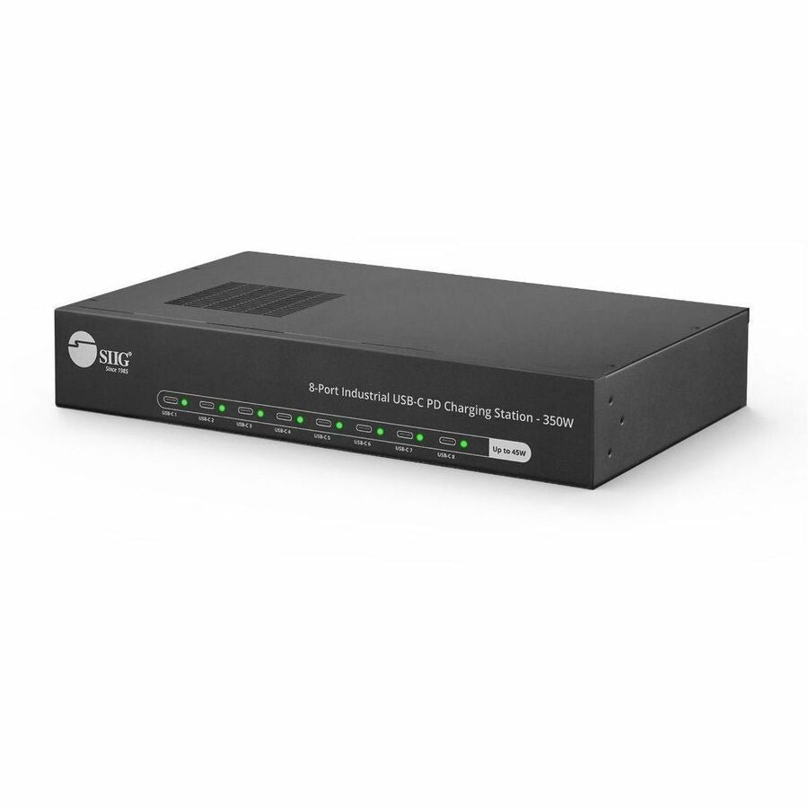 SIIG 8-Port Industrial USB-C PD Charging Station - 350W for Multi-Device Power Delivery