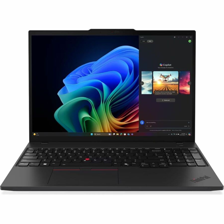 Lenovo ThinkPad T16 Gen 4 AMD Ryzen AI Pro 300 Series 16-Inch Notebook - 16GB RAM, 512GB SSD, Black